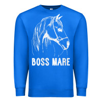 True Royal womens boss mare horseback riding equestrians men horse women gift v n Premium Sweatshirt - linhVisuals