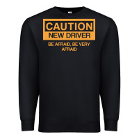 Black caution new student driver funny Premium Sweatshirt - linhVisuals