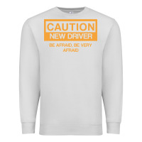Dove Grey caution new student driver funny Premium Sweatshirt - linhVisuals