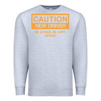 Heather Grey caution new student driver funny Premium Sweatshirt - linhVisuals