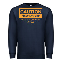 Navy caution new student driver funny Premium Sweatshirt - linhVisuals