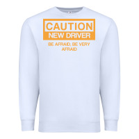 White caution new student driver funny Premium Sweatshirt - linhVisuals