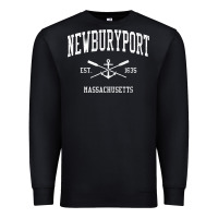 Newburyport Ma Vintage Crossed Oars & Boat Anchor Sports T Shirt Premium Sweatshirt | Teevron