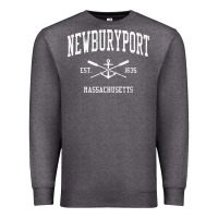 Charcoal Heather newburyport ma vintage crossed oars & boat anchor sports t shirt Premium Sweatshirt - linhVisuals