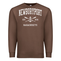 Chestnut newburyport ma vintage crossed oars & boat anchor sports t shirt Premium Sweatshirt - linhVisuals
