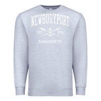 Heather Grey newburyport ma vintage crossed oars & boat anchor sports t shirt Premium Sweatshirt - linhVisuals