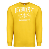 Lemon newburyport ma vintage crossed oars & boat anchor sports t shirt Premium Sweatshirt - linhVisuals
