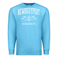 Ocean Blue newburyport ma vintage crossed oars & boat anchor sports t shirt Premium Sweatshirt - linhVisuals