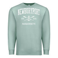 Seafoam newburyport ma vintage crossed oars & boat anchor sports t shirt Premium Sweatshirt - linhVisuals