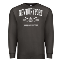Smoke newburyport ma vintage crossed oars & boat anchor sports t shirt Premium Sweatshirt - linhVisuals