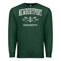 Sports Green newburyport ma vintage crossed oars & boat anchor sports t shirt Premium Sweatshirt - linhVisuals