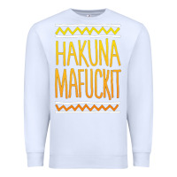White hakuna mafuckit [tb] Premium Sweatshirt - linhVisuals