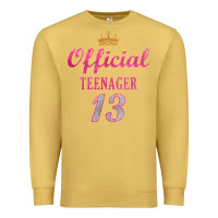 Antique Gold official 13 teenager cute 13th birthday ideas for girls t shirt Premium Sweatshirt - linhVisuals