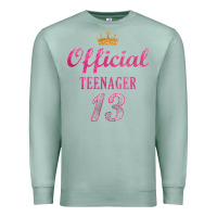 Seafoam official 13 teenager cute 13th birthday ideas for girls t shirt Premium Sweatshirt - linhVisuals