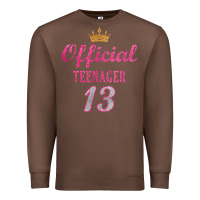 Chestnut official 13 teenager cute 13th birthday ideas for girls t shirt Premium Sweatshirt - linhVisuals