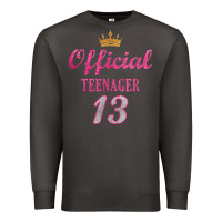 Smoke official 13 teenager cute 13th birthday ideas for girls t shirt Premium Sweatshirt - linhVisuals