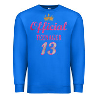 True Royal official 13 teenager cute 13th birthday ideas for girls t shirt Premium Sweatshirt - linhVisuals