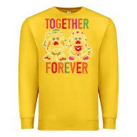 Lemon mr. & mrs. potato head day of the dead together forever premium t shir Premium Sweatshirt - linhVisuals