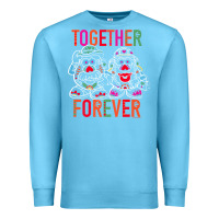 Ocean Blue mr. & mrs. potato head day of the dead together forever premium t shir Premium Sweatshirt - linhVisuals