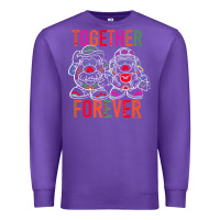 Purple mr. & mrs. potato head day of the dead together forever premium t shir Premium Sweatshirt - linhVisuals