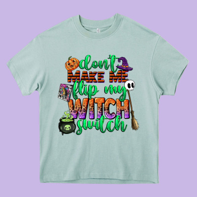 Dont Make Me Flip My Witch Switch Heavy Core Tee Designed By Cowgirlartshop