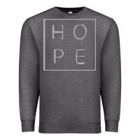 Charcoal Heather hope quote Premium Sweatshirt - linhVisuals