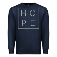 Navy hope quote Premium Sweatshirt - linhVisuals