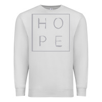 Dove Grey hope quote Premium Sweatshirt - linhVisuals