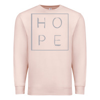 Pale Pink hope quote Premium Sweatshirt - linhVisuals