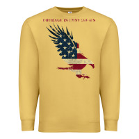 Antique Gold courage is contagious and eagle Premium Sweatshirt - linhVisuals