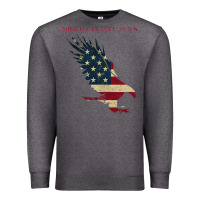 Charcoal Heather courage is contagious and eagle Premium Sweatshirt - linhVisuals