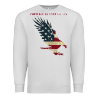 Dove Grey courage is contagious and eagle Premium Sweatshirt - linhVisuals