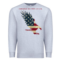Heather Grey courage is contagious and eagle Premium Sweatshirt - linhVisuals
