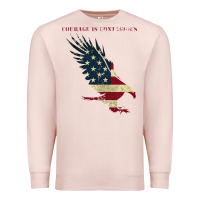 Pale Pink courage is contagious and eagle Premium Sweatshirt - linhVisuals