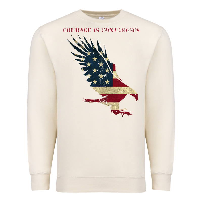 Courage Is Contagious And Eagle Premium Sweatshirt by linhVisuals | Teevron