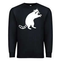Black raccoon Premium Sweatshirt - linhVisuals