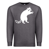 Charcoal Heather raccoon Premium Sweatshirt - linhVisuals