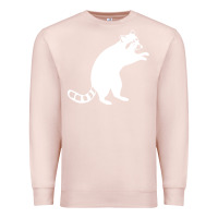 Pale Pink raccoon Premium Sweatshirt - linhVisuals