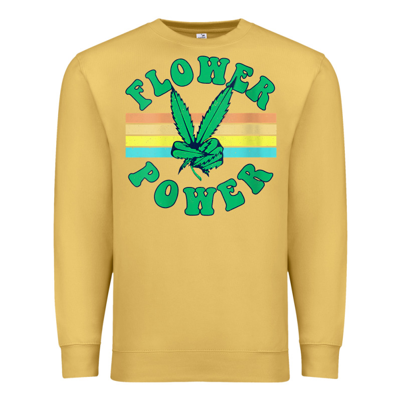 Womens Flower Power 420 Thc Pot Weed Medical Marijuana Funny Weed V Ne Premium Sweatshirt by linhVisuals | Teevron
