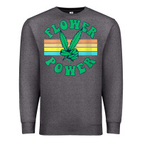 Charcoal Heather womens flower power 420 thc pot weed medical marijuana funny weed v ne Premium Sweatshirt - linhVisuals