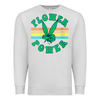 Dove Grey womens flower power 420 thc pot weed medical marijuana funny weed v ne Premium Sweatshirt - linhVisuals