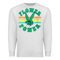 Oatmeal Heather womens flower power 420 thc pot weed medical marijuana funny weed v ne Premium Sweatshirt - linhVisuals