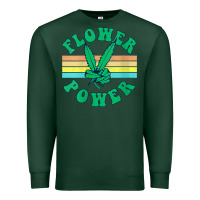 Sports Green womens flower power 420 thc pot weed medical marijuana funny weed v ne Premium Sweatshirt - linhVisuals