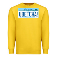 Lemon ubetcha (you betcha) minnesota license plate t shirt Premium Sweatshirt - linhVisuals
