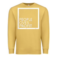 Antique Gold people over profit democratic socialism pro socialist symbol t shirt Premium Sweatshirt - linhVisuals
