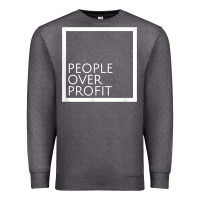 Charcoal Heather people over profit democratic socialism pro socialist symbol t shirt Premium Sweatshirt - linhVisuals