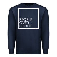 Navy people over profit democratic socialism pro socialist symbol t shirt Premium Sweatshirt - linhVisuals