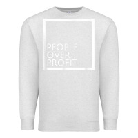Oatmeal Heather people over profit democratic socialism pro socialist symbol t shirt Premium Sweatshirt - linhVisuals