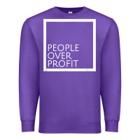 Purple people over profit democratic socialism pro socialist symbol t shirt Premium Sweatshirt - linhVisuals