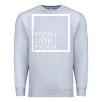 Heather Grey people over profit democratic socialism pro socialist symbol t shirt Premium Sweatshirt - linhVisuals